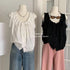 MATINEE Lace Border Drawn String Collar Tops